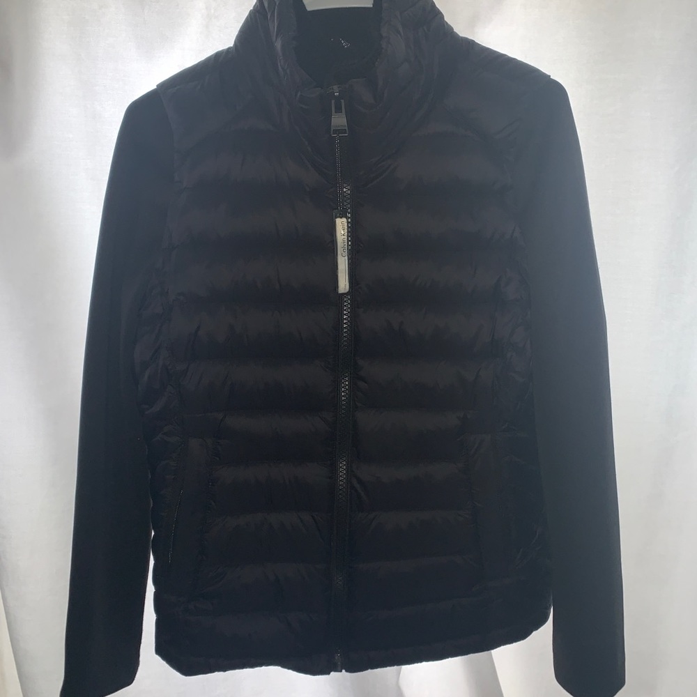 Black puffy sweater vest